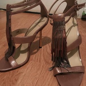 Fancy Rose Gold High Heels By Brian Atwood